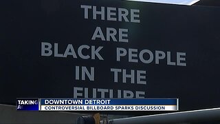 Controversial billboard addresses gentrification in downtown Detroit