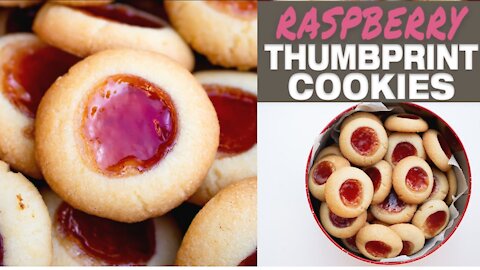 Lemon Raspberry Thumbprint Cookies