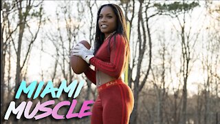 I'm The Highest Paid Female American Football Player | MIAMI MUSCLE