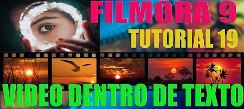 💪 Como colocar un VIDEO DENTRO DE UN TEXTO con FILMORA 9 🌟 Tutorial 19 🚀