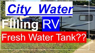 RV Fresh Water Tank Overflowing | City Water Fills Fresh Water Tank