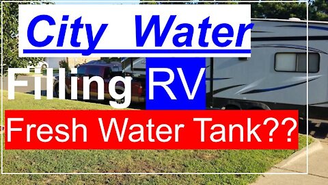 RV Fresh Water Tank Overflowing | City Water Fills Fresh Water Tank
