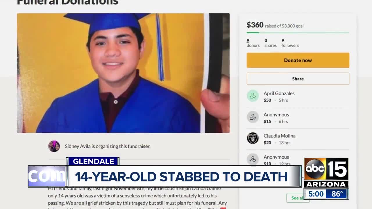 14-year-old stabbed to death in Glendale