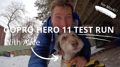 GoPro Hero 11 Test Run: Joa and Alice 🐕's Winter Run Along the Rideau Canal, Ottawa 🏃‍♂️😅❄️💨