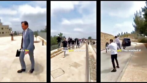 Students at Bir Zeit University Chase German Embassador Out of Their University