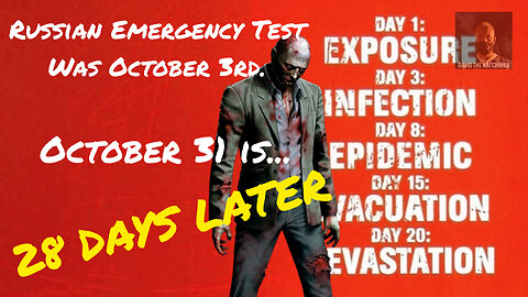 Im not here to Convince-Im here to WARN. Oct 3 Russia started the clock. Halloween is 28 DAYS LATER