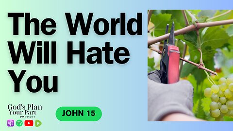 John 15 | Why Did Jesus Say the World Will Hate His Followers?