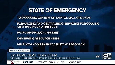 Governor Hobbs declares state of emergency due to excessive heat