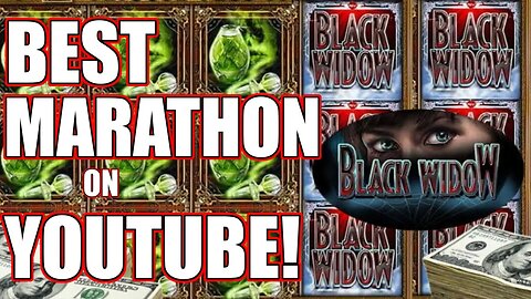 UNBELIEVABLE! (My Crazy Black Widow Jackpot Slot Play Marathon!!!!)