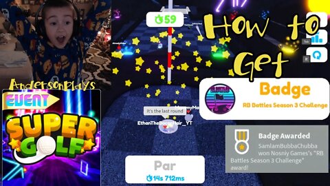 AndersonPlays Roblox [🛸NEW MAP🛸] Super Golf! - How To Get RB Battles Badge In Super Golf