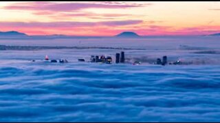 Un ‘mare’ di nuvole su Vancouver