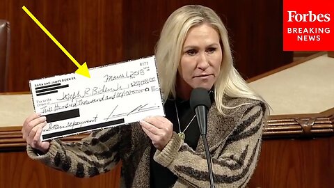 BREAKING NEWS: Marjorie Taylor Greene Reveals Giant Copy Of Newly-Discovered $200,000 Check To Biden