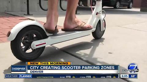Denver to begin painting designated scooter parking