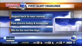 The next few days bring afternoon storm chances