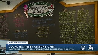 Jarrettsville Creamery and Deli offering carryout, curbside, delivery