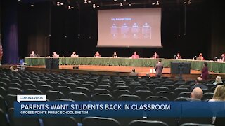 Parents push for in-person learning in Grosse Pointe schools during school board meeting