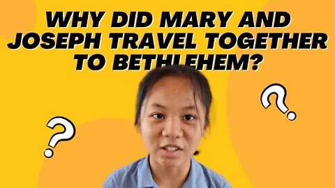 Why did Mary and Joseph travel together to Bethlehem?