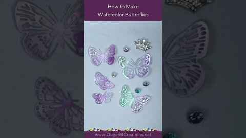 👑 How to easily create simple watercolor butterflies using Stampin' Up! supplies.