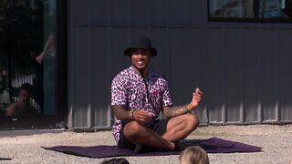 Packer Jaire Alexander does goat yoga