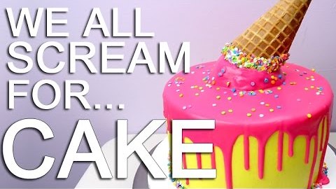 How to make a pinata melted ice cream cone drip cake