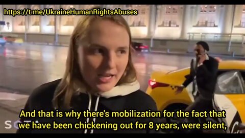 Russian girl stands up to liberal protesters
