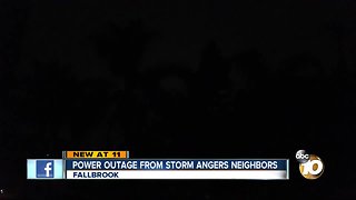 Power outage from storm angers neighbors