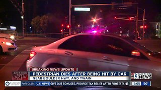 Pedestrian killed near Boulder and Twain