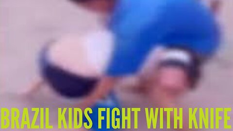 kids of 5 and 6 years fight for KNIVES in terrible Brazil thanks to the communism that destroyed