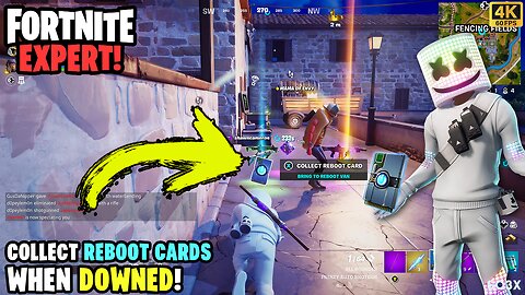 FORTNITE TIP 🔥 Collect Reboot Cards When DOWNED 🔥 FORTNITE EXPERT [4K]