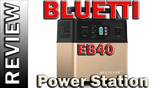BLUETTI EB40 Portable Power Station 300W Solar Generator 400wh Lithium Battery Review