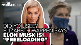 DID YOU SEE? Elizabeth Warren says Elon Musk is “freeloading”