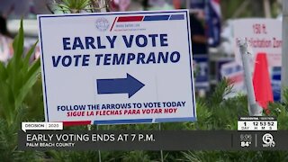 Early voting for Palm Beach County ends Sunday at 7 p.m.