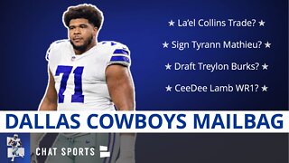 Cowboys Rumors: La’el Collins Trade Value? Draft Treylon Burks? Sign Tryann Mathieu? | Mailbag