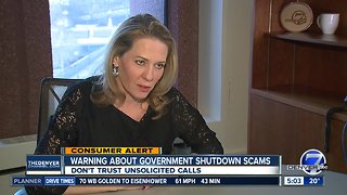 Warning about government shutdown scams