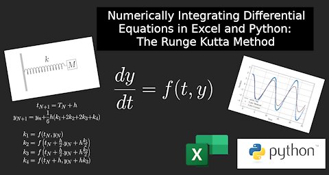 Numerically Integrating Differential Equations in Excel and Python: Runge Kutta Method