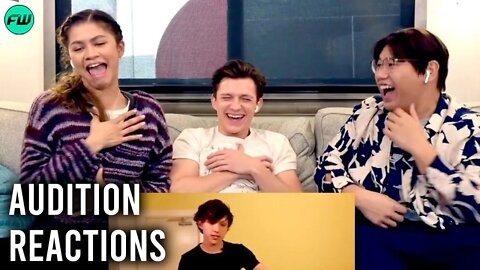 SPIDER-MAN NO WAY HOME Cast Audition Reactions | Tom Holland, Zendaya, Jacob Batalon