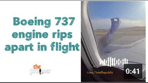 Boeing 737 engine rips apart in flight