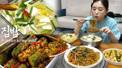 How to make kimchi! 👍 (Cold radish kimchi, cucumber kimchi) ☆ Japchae, Braised eggs