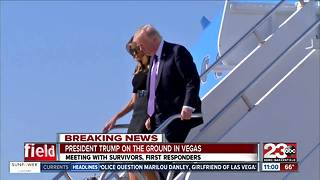 President Trump lands in Las Vegas