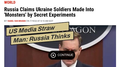 US Media Straw Man: Russia Thinks Ukraine Biolabs Created ‘Mutant’ Super Soldiers