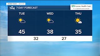 Above freezing temperatures in store for Tuesday