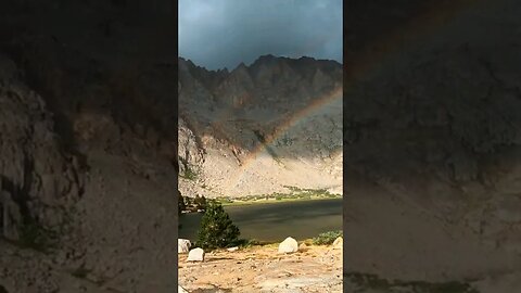 One of the best moments in summer 2021 #sierranevada #jmt #doublerainbow