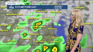 Scattered rain showers possible for Monday