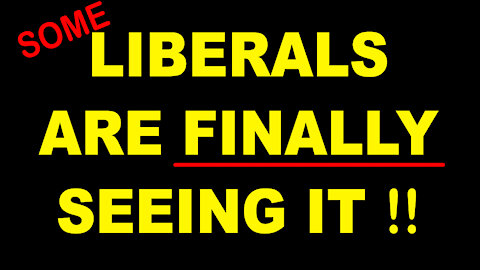 ( SOME ) LIBERALS ARE FINALLY SEEING IT !! - 7 min.