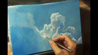 HOW TO PAINT REALISTIC CLOUDS!! LEARN HOW TO PAINT LIKE A PRO!! (A CHRIS KEMPTER VIDEO)