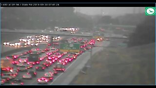 Heavy delays remain after crash on I-480 WB