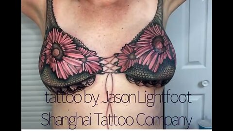 Double mastectomy scar cover up with tattooing and nipple reconstruction￼