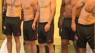 Shirtless Lights FC players unveil team shorts