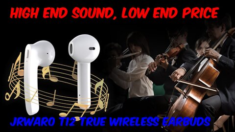 Jrwaro T12 True Wireless Earbuds.