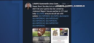 LVMPD urges people to avoid violence at Super Bowl parties